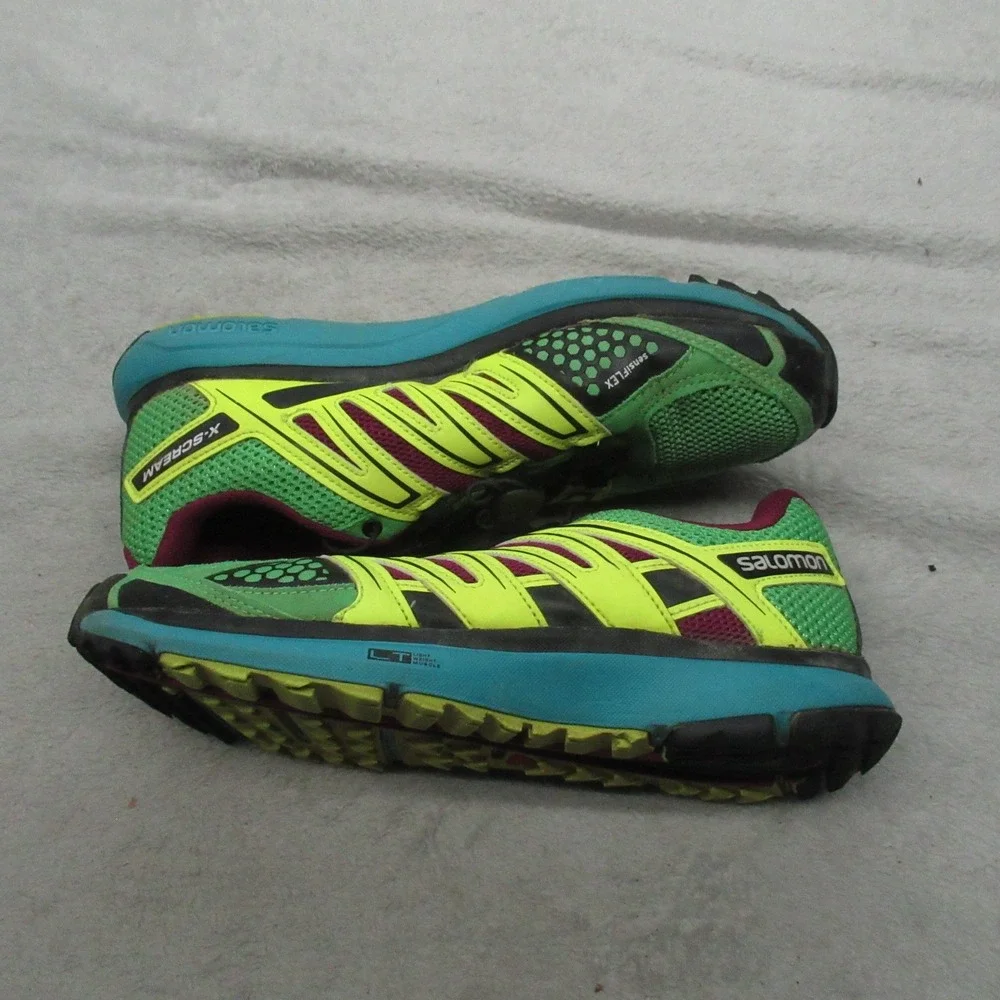 Salomon Women 7 Running Shoes‎ Green X-Scream Lightweight Cushioned Athletic